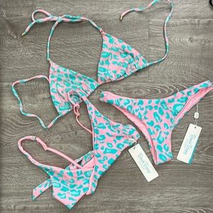 Beach bunny bikini with extra top NWT